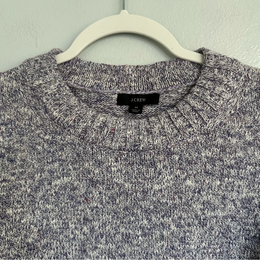 J Crew Puff Sleeve Crewneck Sweater